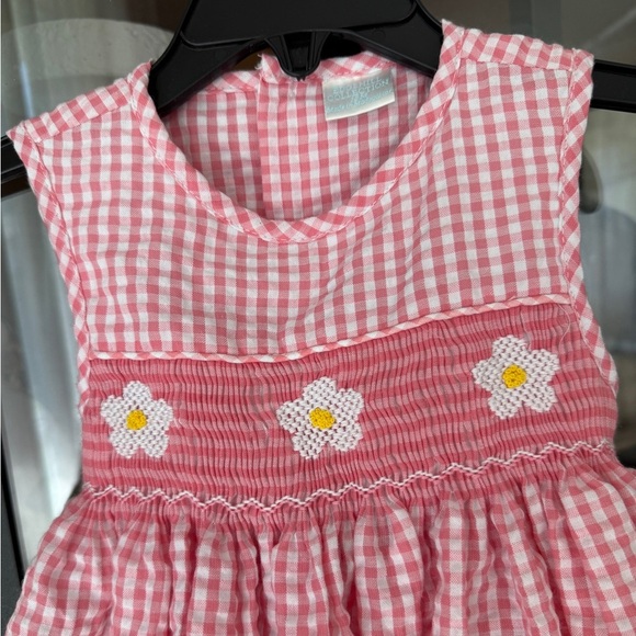 NWT Edgehill Collection smocked dress toddler baby girl bloomers daisy bow - Picture 2 of 7
